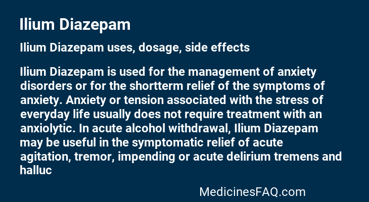 Ilium Diazepam
