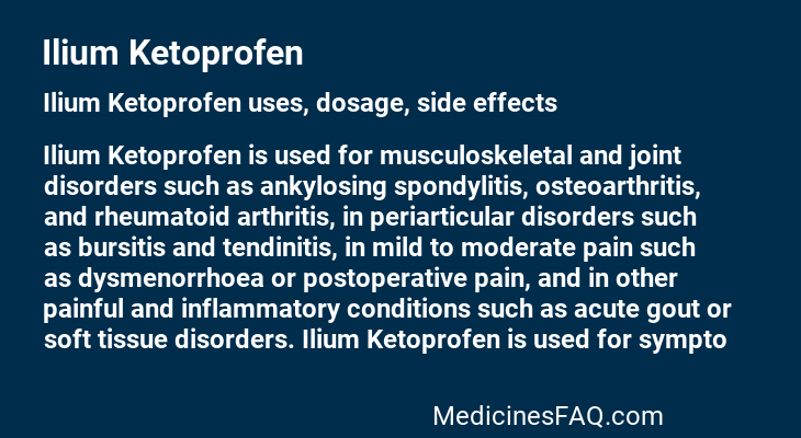 Ilium Ketoprofen