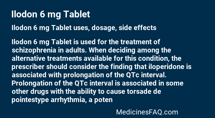 Ilodon 6 mg Tablet