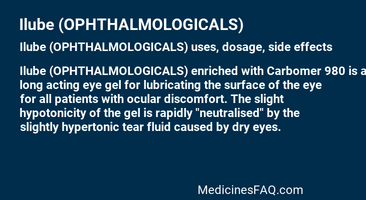 Ilube (OPHTHALMOLOGICALS)