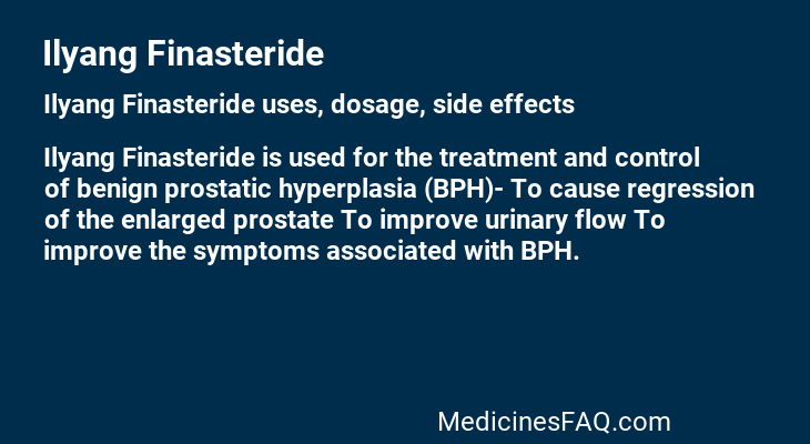 Ilyang Finasteride