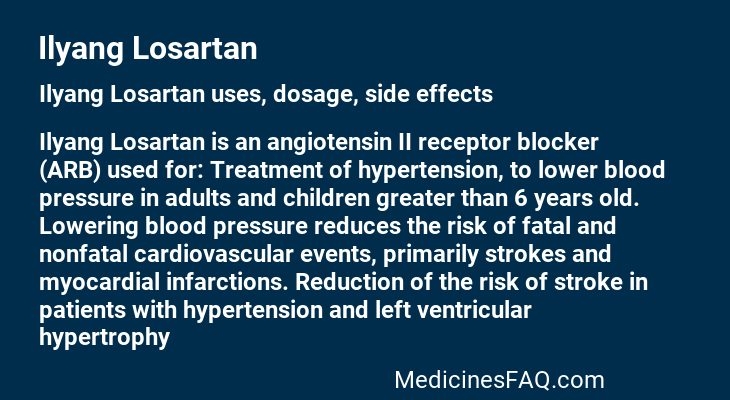 Ilyang Losartan