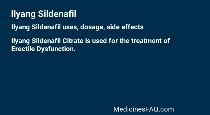 Ilyang Sildenafil