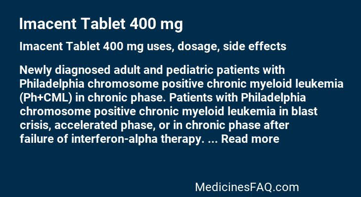 Imacent Tablet 400 mg