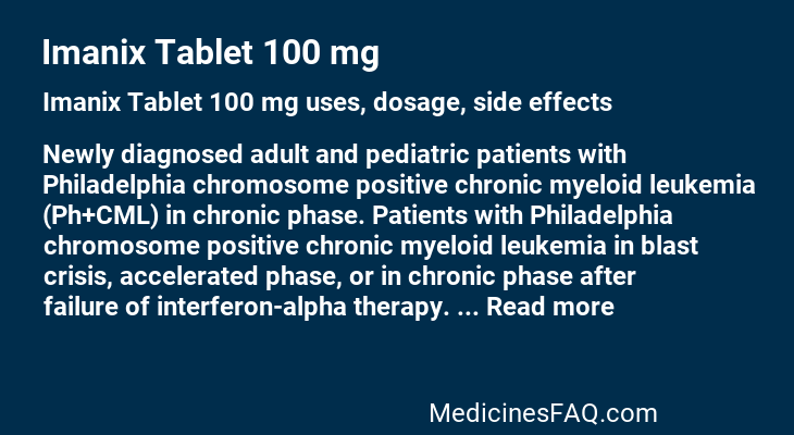 Imanix Tablet 100 mg