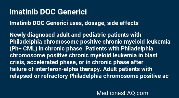 Imatinib DOC Generici