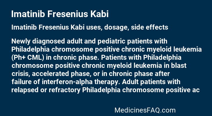 Imatinib Fresenius Kabi