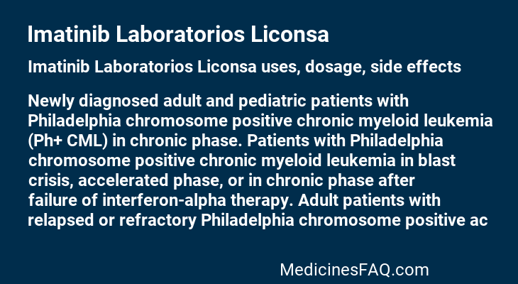 Imatinib Laboratorios Liconsa