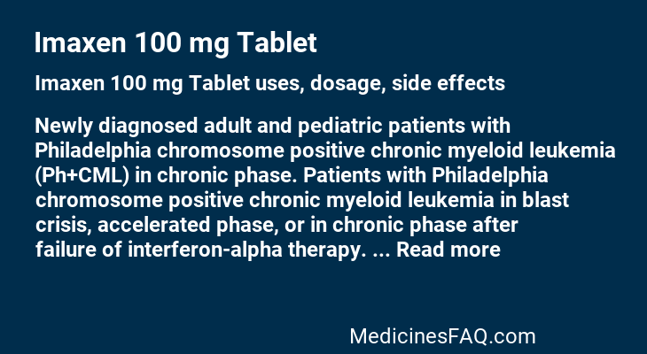 Imaxen 100 mg Tablet