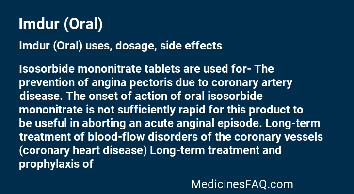 Imdur (Oral)