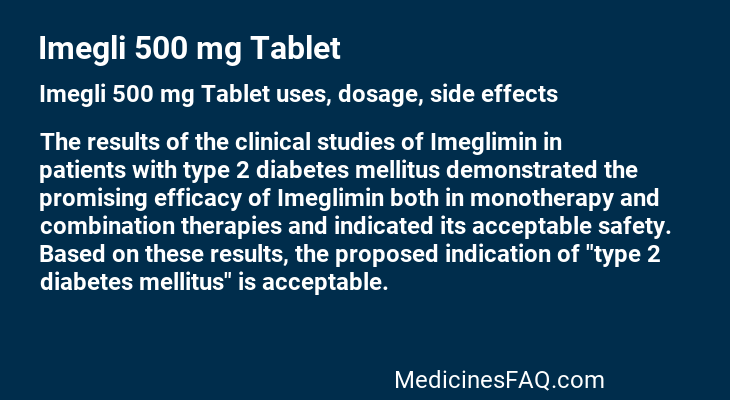 Imegli 500 mg Tablet