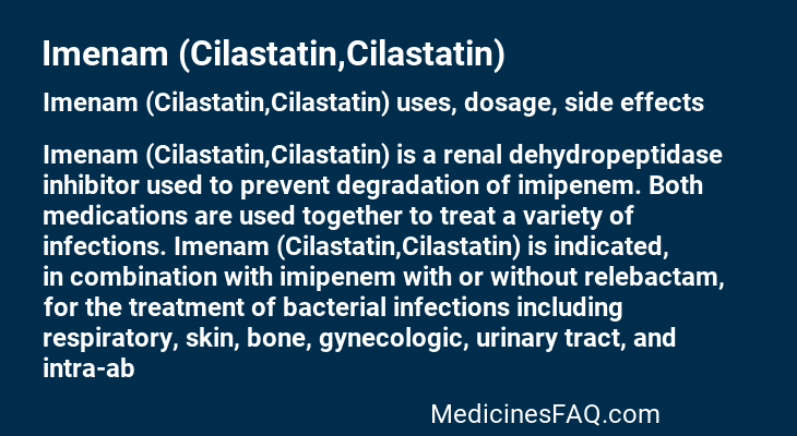 Imenam (Cilastatin,Cilastatin)