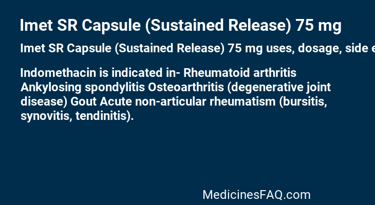 Imet SR Capsule (Sustained Release) 75 mg