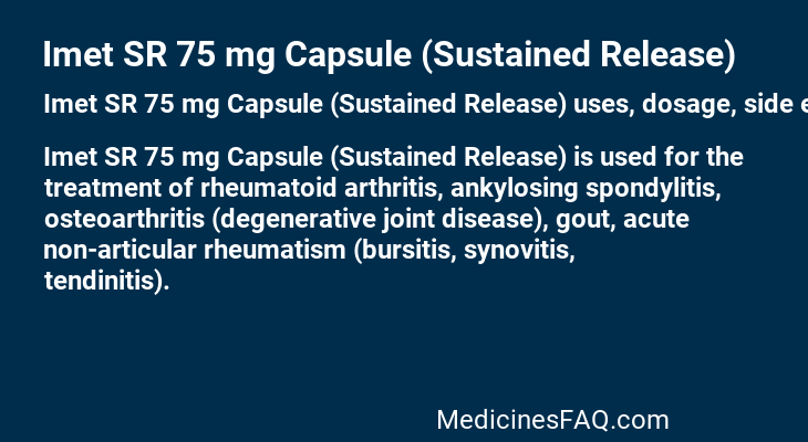 Imet SR 75 mg Capsule (Sustained Release)