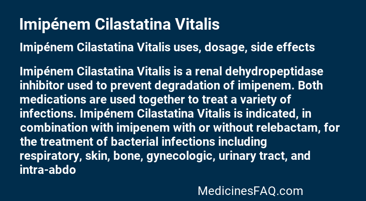 Imipénem Cilastatina Vitalis