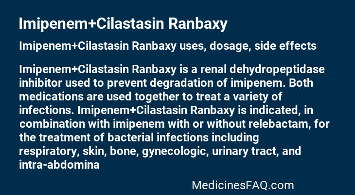 Imipenem+Cilastasin Ranbaxy