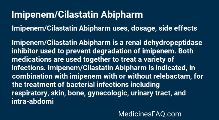 Imipenem/Cilastatin Abipharm