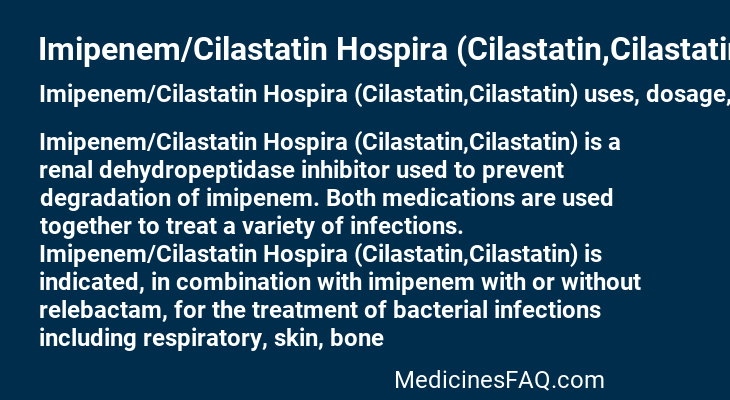 Imipenem/Cilastatin Hospira (Cilastatin,Cilastatin)