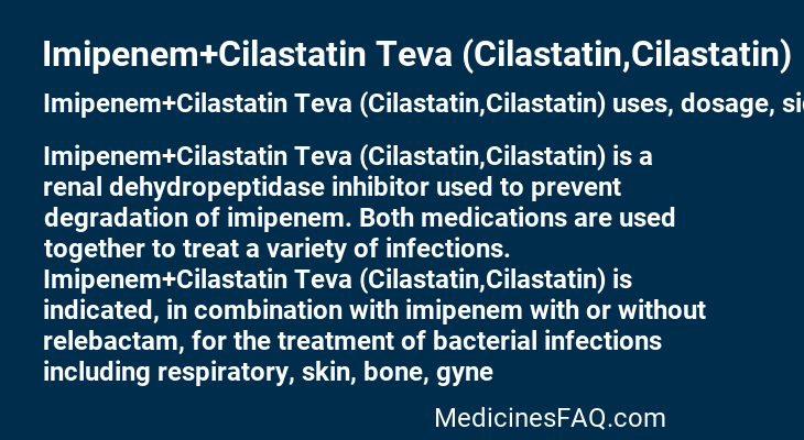 Imipenem+Cilastatin Teva (Cilastatin,Cilastatin)