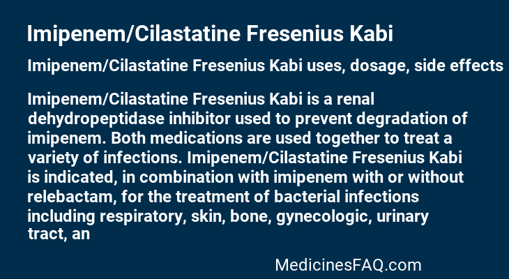 Imipenem/Cilastatine Fresenius Kabi
