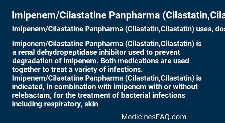 Imipenem/Cilastatine Panpharma (Cilastatin,Cilastatin)