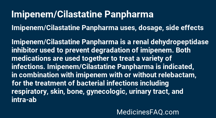 Imipenem/Cilastatine Panpharma