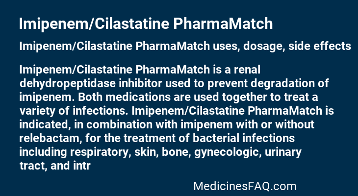 Imipenem/Cilastatine PharmaMatch