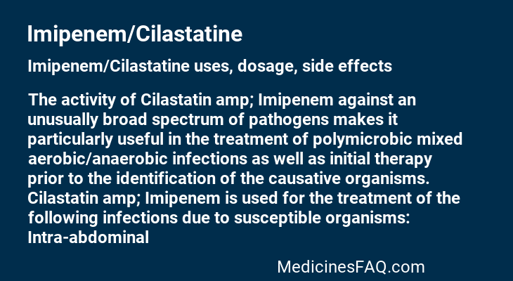 Imipenem/Cilastatine