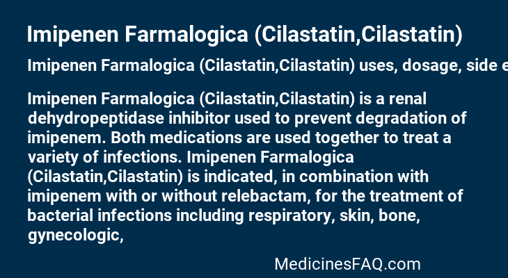 Imipenen Farmalogica (Cilastatin,Cilastatin)