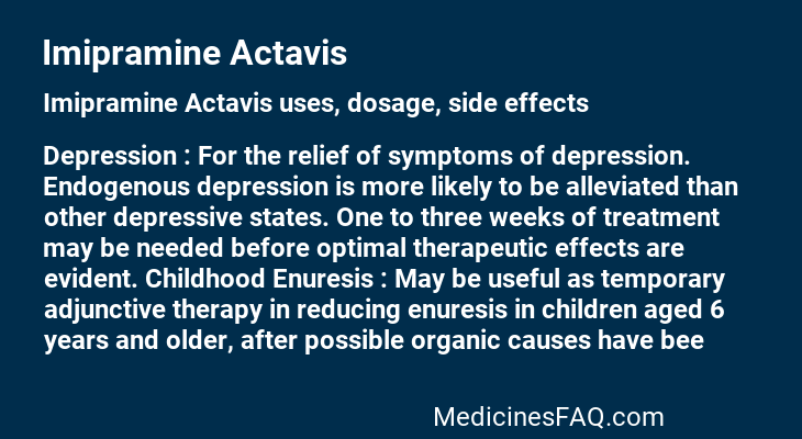 Imipramine Actavis