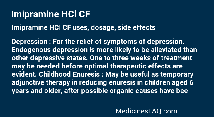 Imipramine HCl CF