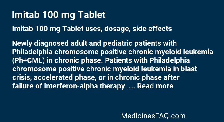 Imitab 100 mg Tablet