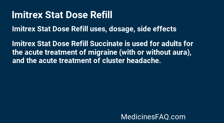 Imitrex Stat Dose Refill