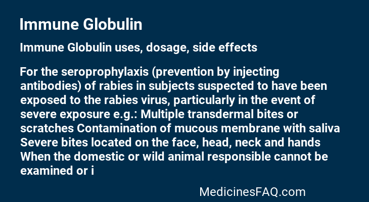 Immune Globulin
