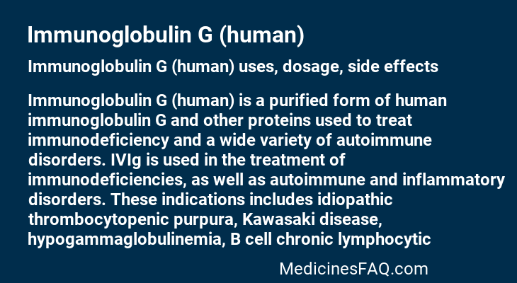 Immunoglobulin G (human)