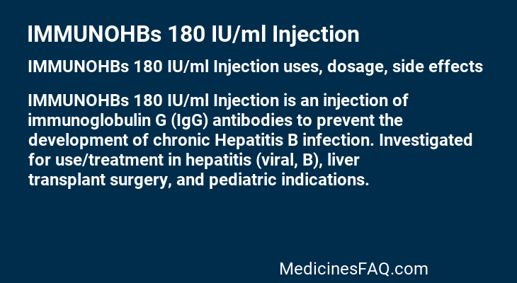 IMMUNOHBs 180 IU/ml Injection