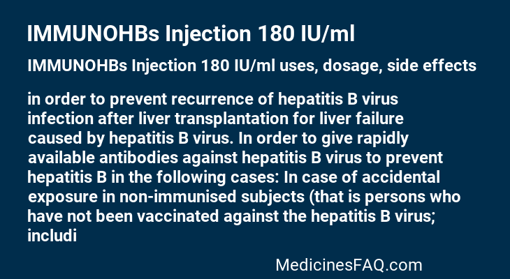 IMMUNOHBs Injection 180 IU/ml