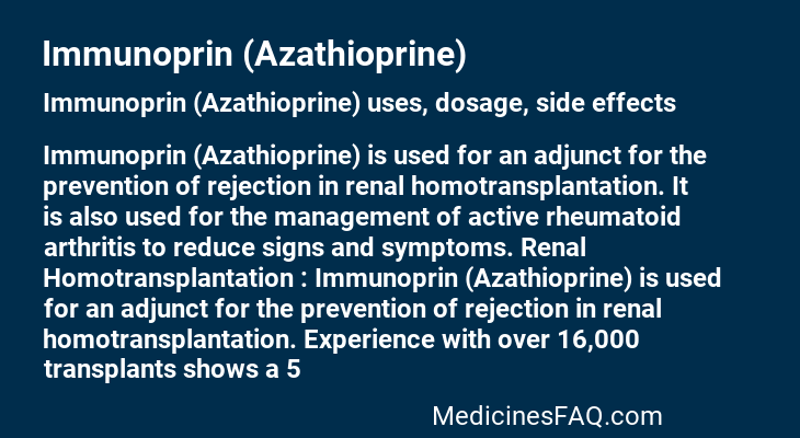 Immunoprin (Azathioprine)