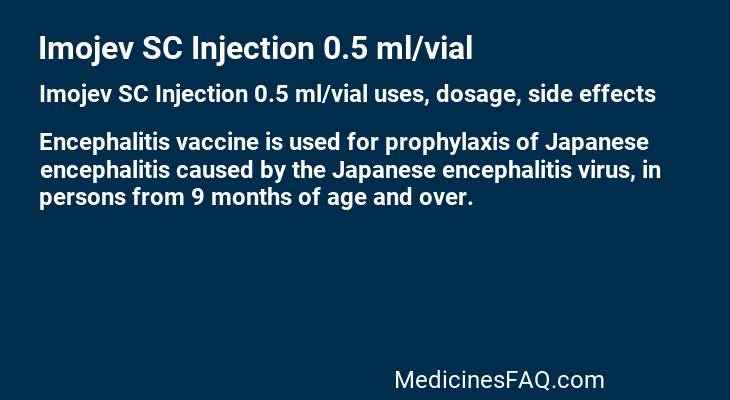 Imojev SC Injection 0.5 ml/vial