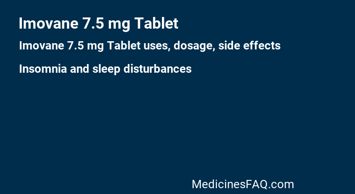 Imovane 7.5 mg Tablet