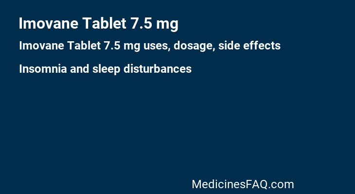 Imovane Tablet 7.5 mg