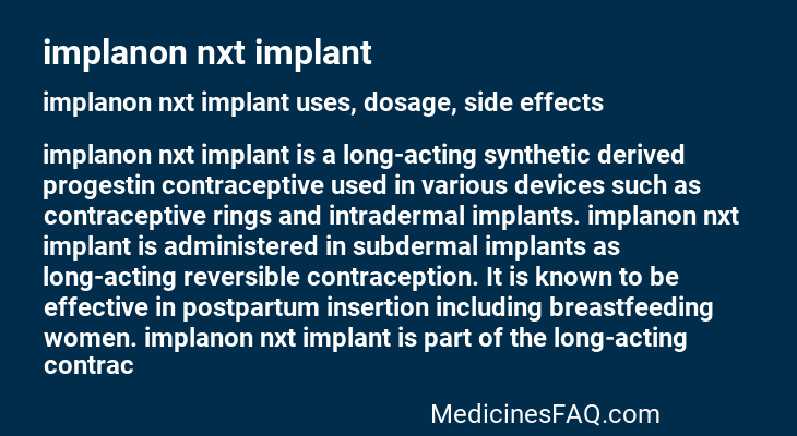 implanon nxt implant