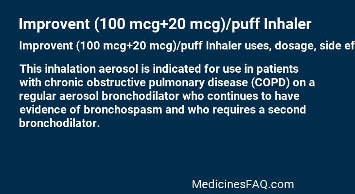 Improvent (100 mcg+20 mcg)/puff Inhaler