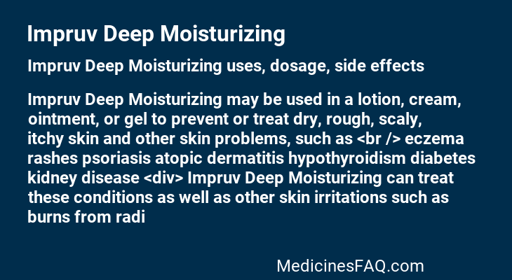 Impruv Deep Moisturizing