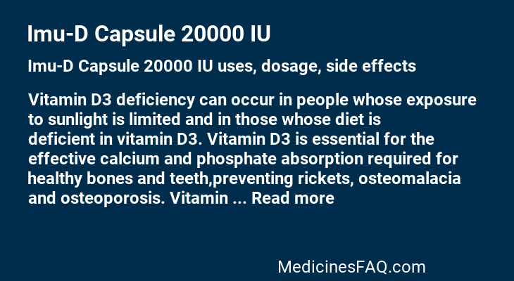 Imu-D Capsule 20000 IU