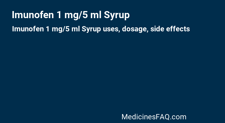 Imunofen 1 mg/5 ml Syrup