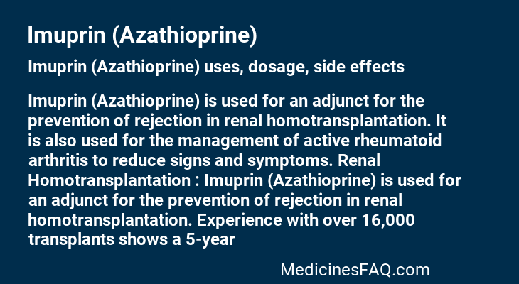 Imuprin (Azathioprine)