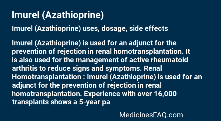 Imurel (Azathioprine)