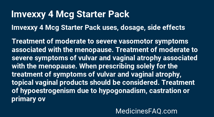 Imvexxy 4 Mcg Starter Pack