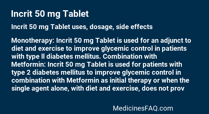 Incrit 50 mg Tablet